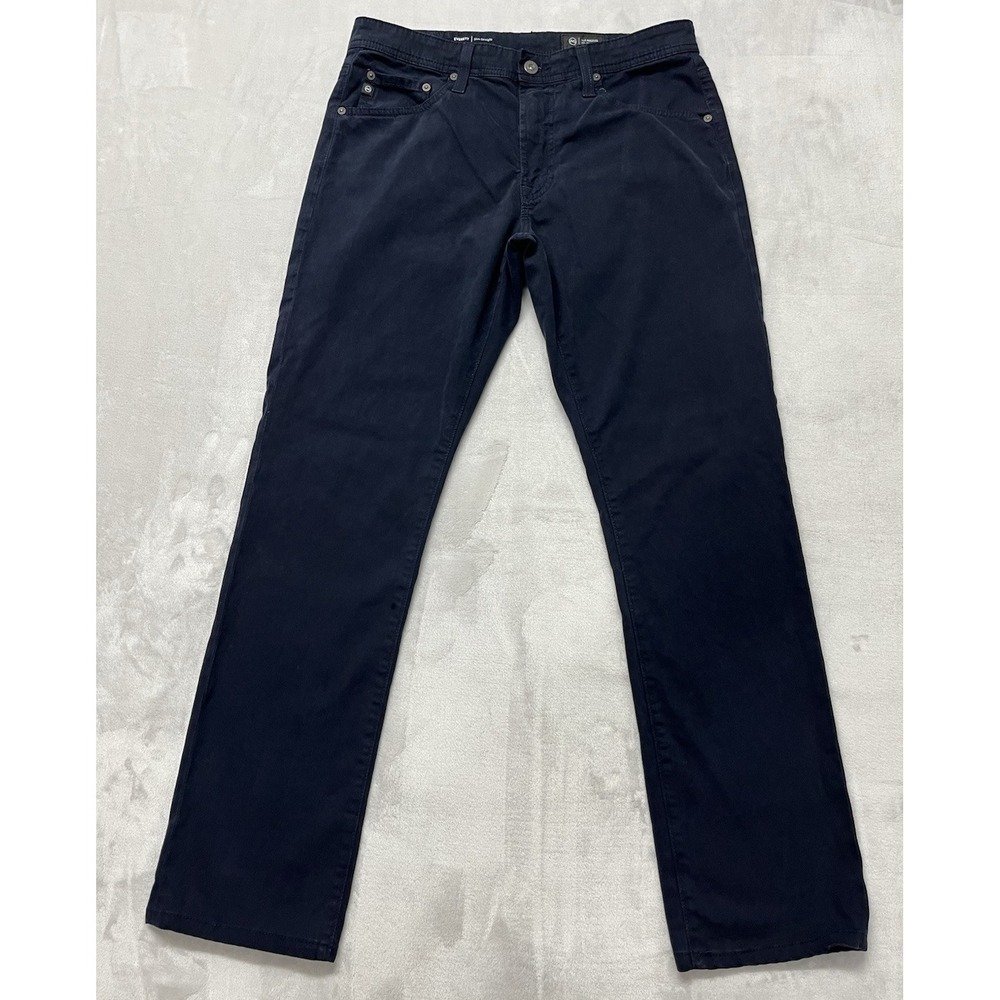 AG Adriano Goldschmied Everrett SUD Pants Men 31x32 Blue Sueded Slim Straight
